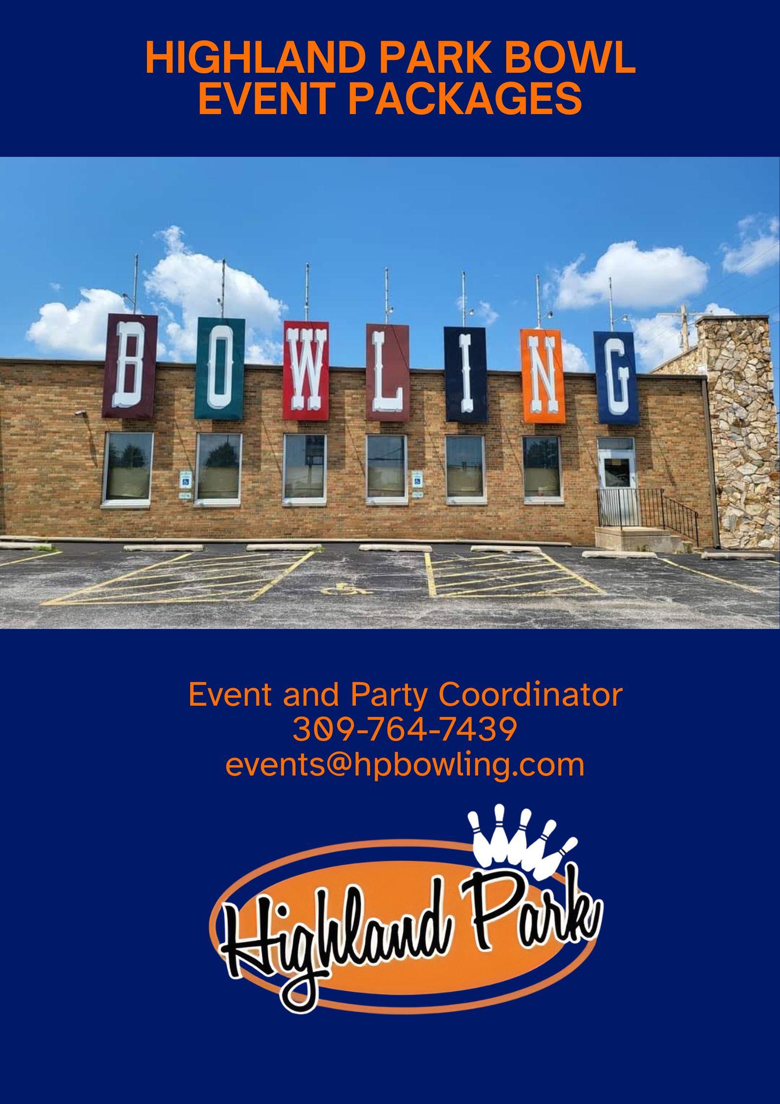 Highland Park Event Menu