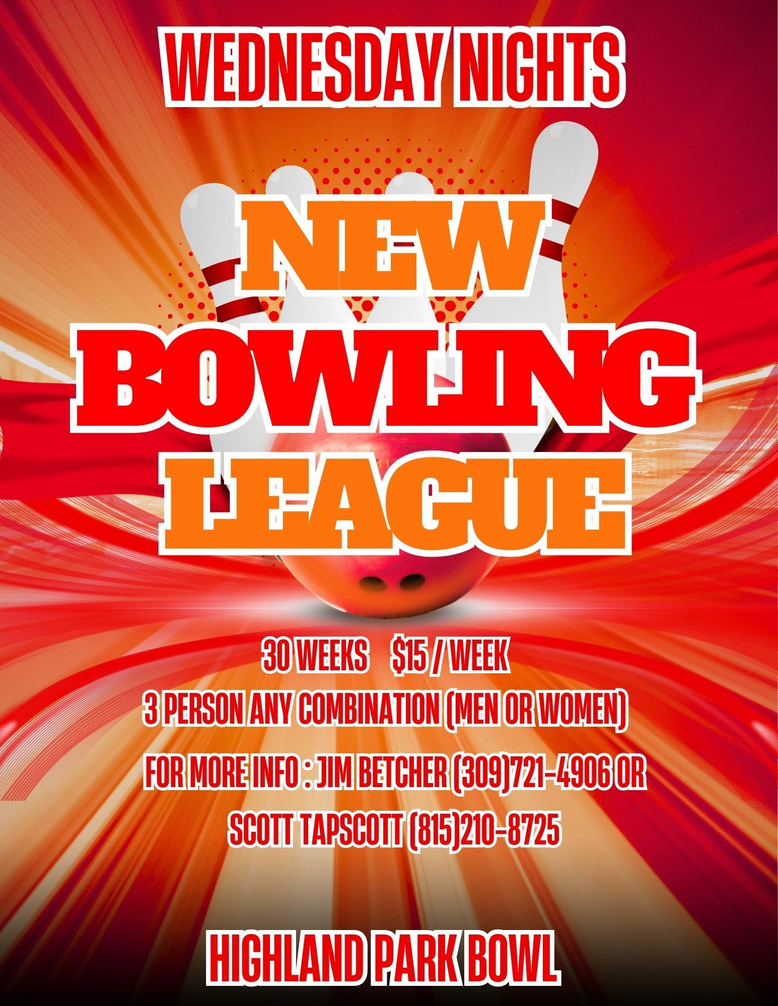 New Bowling League flyer